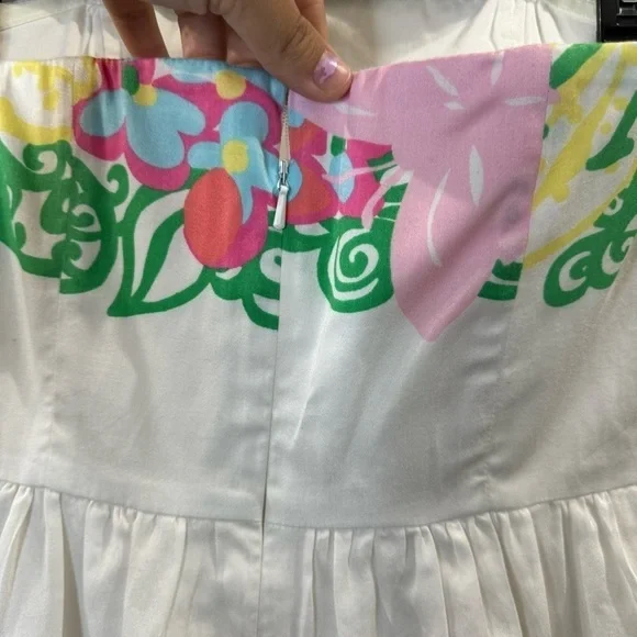 Lily Pulitzer | Strapless Lottie Resort Mariposa Placed Floral Dress Size 0 - Picture 9 of 16